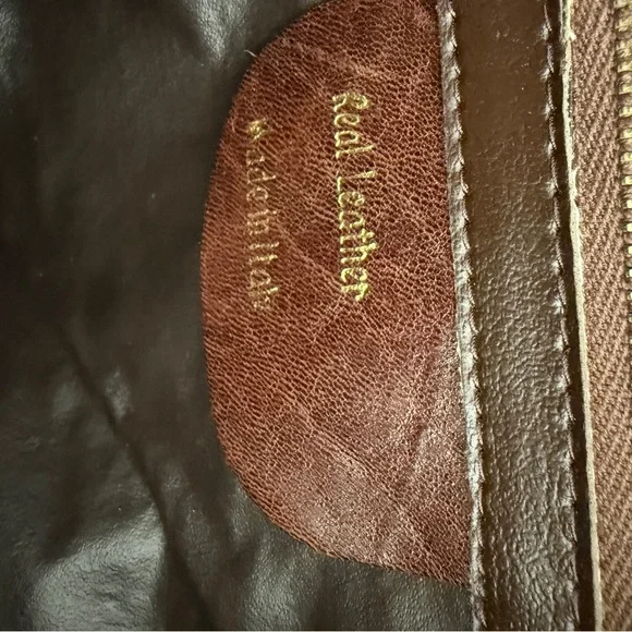 1960 1970 Vintage Brown Suede Pleated Fabric Clutch Handbag Gold Chain Purse - Picture 9 of 12